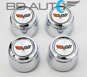 1982 CHEVROLET CORVETTE PACE CAR WHEEL HUB CENTER CAPS SET NEW 1973-1982 - Picture 1 of 5