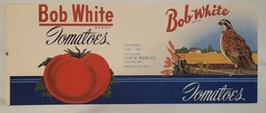 LABEL Bob White Tomatoes Clay Webb Vienna Maryland Can - Picture 1 of 1