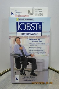Jobst Men's Small Black Dress Knee Socks Support Compression 8-15 mmHg - Picture 1 of 3