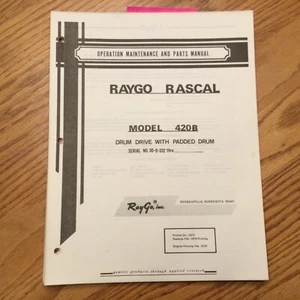 Raygo RASCAL 420B TEILE HANDBETRIEB WARTUNGSANLEITUNG BUCH VERDICHTERWALZE - Bild 1 von 3