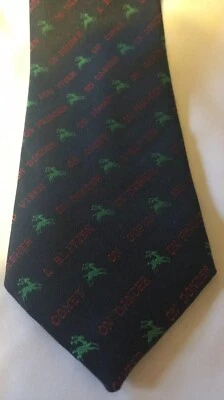 Винтажный Рождественский Галстук из Полиэстера Синий Санта Клаус Олень Дашер Танцовщица Прансед Лисица Б/У в отличном состоянии - Изображение 1 из 4