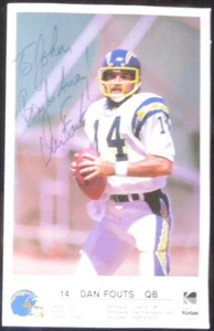 Dan Fouts Signed Kodak Photo "To John, Bombs Away! Dan Fouts" Color 5" x 8" - Picture 1 of 1