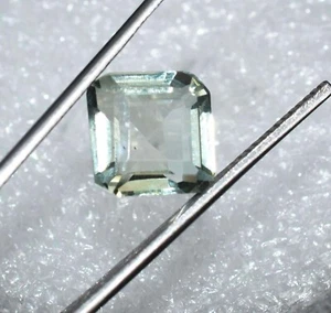 Natural Brazilian 5.95 Ct Green Amethyst Square Shape Loose Gemstone 10x9 mm - Picture 1 of 8
