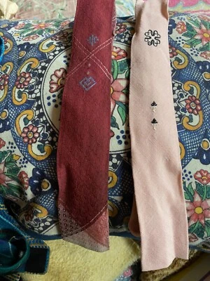 2 DE COLECCIÓN 40/50S EXTREMO CUADRADO CUELLO ART DECO SKINNY Foto 1 de 4