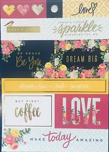 Inspirational Love Sparkle Be You 1st Coffee Busy frase transparente álbum de recortes pegatina - Imagen 1 de 1