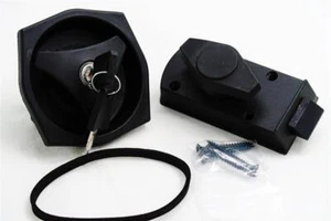 Cerradura De Entrada Para Autocaravana Caravana 17mm Negra - Imagen 1 de 2