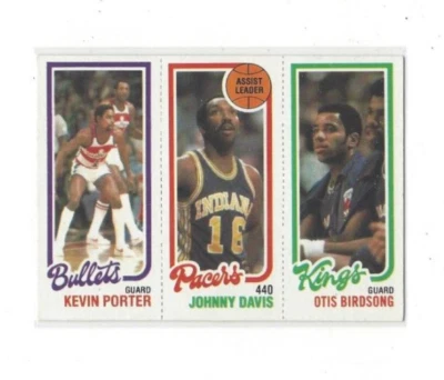 1980-81 TOPPS #86 #250 KEVIN PORTER / #114 JOHNNY DAVIS TL / #125 OTIS BIRDSONG - Image 1 of 2