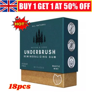 Organic MASTIC MINT Underbrush Remineralizing Chewing Gum For Teeth Protection - Picture 1 of 19