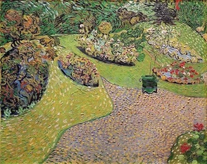 Vincent van Gogh, Garden in Auvers, 1890, Hand Painted Canvas Oil Painting - Picture 1 of 2