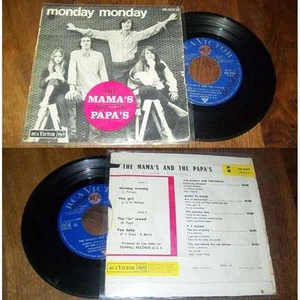 THE MAMA'S & PAPA'S - Monday, Monday French EP Folk Rock 66' - Picture 1 of 1