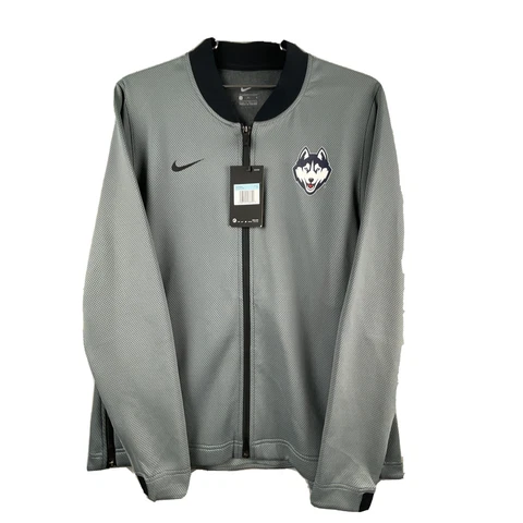 Nike UCONN Huskies Basketball Full Zip Jacket Women's Medium Grey AT5415 Cover