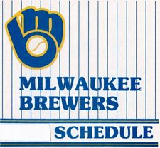 1970's to 2000's MLB Milwaukee Brewers Baseball Schedule - U-Pick From List