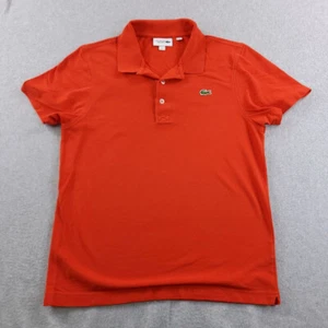 Polo Lacoste Para Hombres 4 EE. UU. Mediano Rojo Tenis Tejido Polo Cocodrilo Logo Texturizado - Imagen 1 de 14