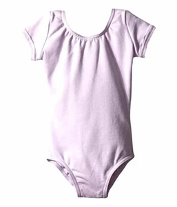 $199 Capezio Girls Purple Solid Short Sleeve Scooped Leotard Size Intermediate - Picture 1 of 1