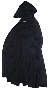 Very cool black hooded cape robe cloak quality not costume, theatre cotton blend - Picture 1 of 4