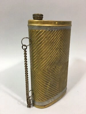 Belle ancienne GOURDE en CUIVRE forme FLASQUE Dinanderie fin 19° Art Populaire - Photo 1/4