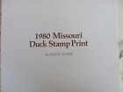 MO2  1980  Missouri State Duck Stamp Print  w/ hunter stamp,folio    MO2DS20 DSS