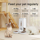 EUGAD 4L Futterautomat Katze & Hund 2 Npfe automatischer Futterspender wei