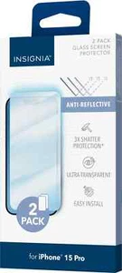 🔥Insignia Anti-Reflective Glass Screen Protector for iPhone 15 Pro (2-Pack) 🔥 - Picture 1 of 2