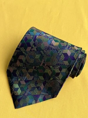 Auténtica corbata de seda multicolor con diseño de forma abstracta de LUCIANO SOPRANI Foto 1 de 4