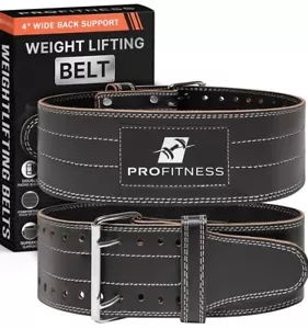 Profitness Weight Lifting Belt - LARGE (5mm Thick) - Leather - For Gym Lifting - Picture 1 of 4