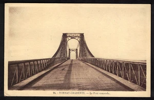Tonnay-Charente The Suspended Bridge 1931 Rare Postcards By R. Bergevin - Picture 1 of 2