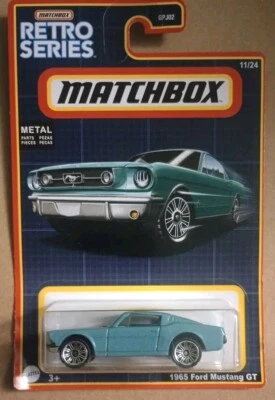 Matchbox - 1965 Ford Mustang GT - 2022 Retro Series - 11/24 - Turquoise - VHTF - Image 1 of 2