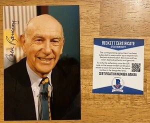 Jack Ramsay Signed Autographed 4x6 Photo Beckett BAS Cert Hall Of Fame HOF - Imagen 1 de 1