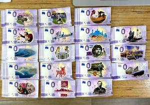 0 Euro Souvenir Banknotes 90pcs set (18 designs x5) Reseller Pack #3 Colour UNC - Picture 1 of 22