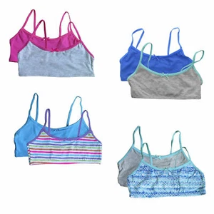 HANES GIRLS Youth Crop Top Bralette Pullover Cotton Comfort Bra H128 - Picture 1 of 1