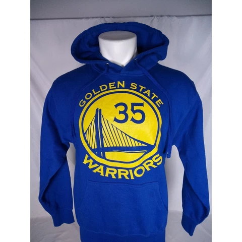 Kevin Durant #35 Golden State Warriors Blue Hoodie Men's MEDIUM Cover