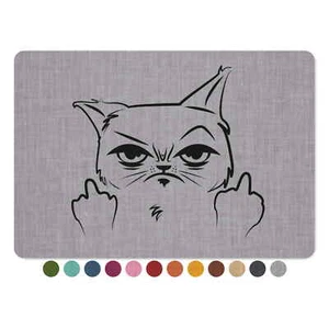 Interluxe Fußmatte 40x60 cm - Grumpy Cat - rutschfeste Fussmatte, Katze witzig - Bild 1 von 28