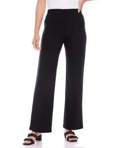 Karen Kane Wide Leg Pants Women's Plus Size 2X Black Stretch Made USA - Picture 1 of 11
