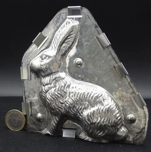 alte Schokoladenform Hase hockend Osterhase Giess-Hohl-Form  12 cm - Bild 1 von 19