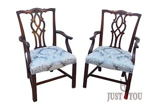 Pair Kindel Mahogany Arm Chairs