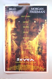 SEVEN 1995 27x41 Double Sided Movie Poster Brad Pitt Morgan Freeman B20-30-11 - Picture 1 of 5
