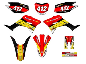 2019-2023 CRF 250 F RICOCHET Yellow Senge Graphics Kit Compatible with Honda - Picture 1 of 10