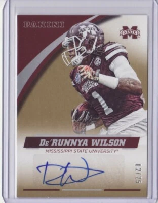 2016 Panini Mississippi State Autograph Gold #DRW1 De'Runnya Wilson /25 Auto - Image 1 of 2