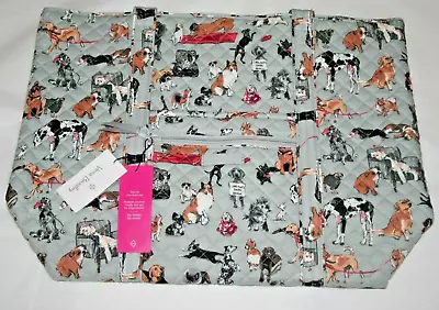 Vera Bradley BEST IN SHOW VERA TOTE Large Shoulder Bag dog LIMITED ED RARE NEW - Image 1 of 4