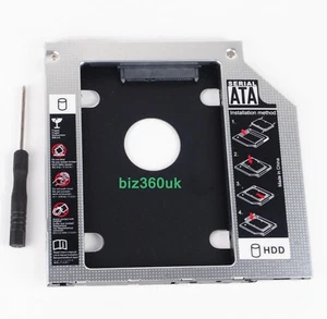 SATA 2nd Hard Drive HDD Caddy Bay For HP EliteBook 2570p 2560p 2530p GU40N GU60N - Picture 1 of 10