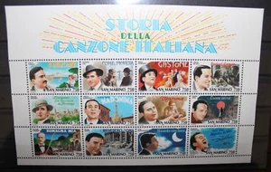 FRANCOBOLLI SAN MARINO 1996 "CANZONE ITALIANA" NUOVO MNH** BLOCK (CAT.X) - Foto 1 di 1