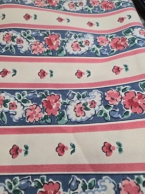 VTG Waverly Fabric Floretta Al Fresco Cotton Decor Upholstery Remnant 58x59" - Image 1 of 4