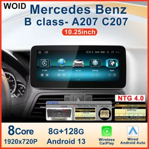 10.25" Android 13 Screen CarPlay GPS For Mercedes E coupe A207 C207 NTG4.0 128G - Picture 1 of 14