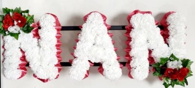 MYSILKFLOWERS LTD NAN Artificial Silk Funeral Tribute Any 3 Letter Name Flower Wreath DAD SON MUM