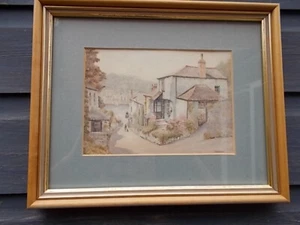 Vintage Sam Burden Signed Watercolour Print Boddinick Ferry, Fowey,Cornwall 1991 - Picture 1 of 13