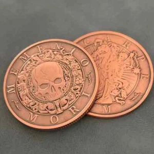 Skull Embossed Iron Coin Novelty Challenge Coin Collectible Coin Home Decor - Picture 1 of 5