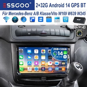 Autoradio AB+ 2+32G Android 14 DFür Mercedes W169 W639 Vito Viano W906 Sprinter - Bild 1 von 21