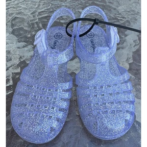 ZAPATOS Niñas Cat & Jack Jelly Zapatos Talla 12 Azul Brillo - Imagen 1 de 6