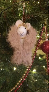 Filz Dame Diva Maus Christbaumschmuck zum Aufhängen Handarbeit - Bild 1 von 3