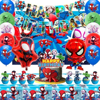 VIVELIFDECO Spiderman Party Supplies Marvel Birthday Decorations Avengers Foil Balloons